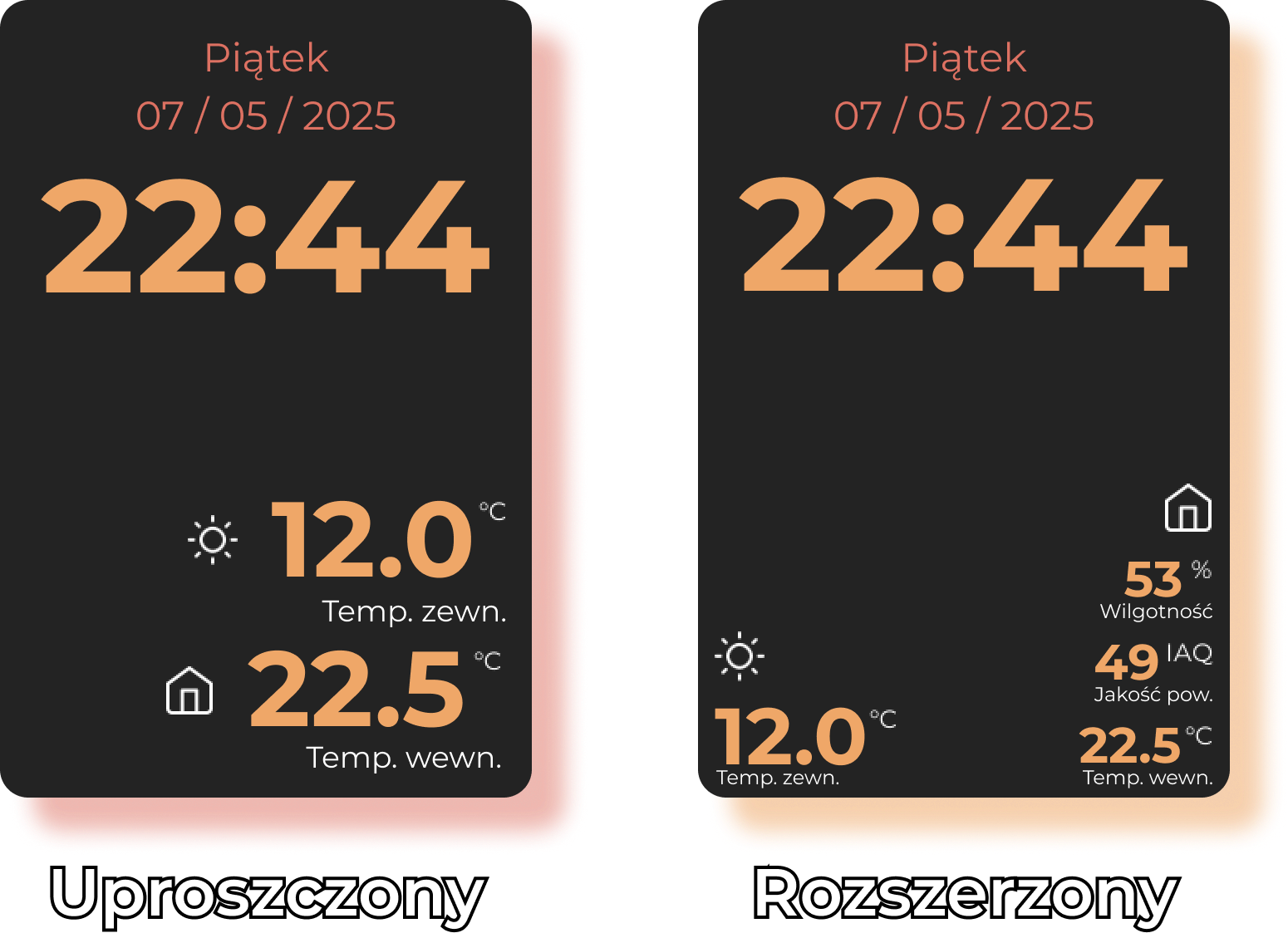 Parametry wygaszacza